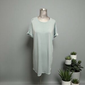 Wonderly Studio Short Rolled Sleeve Caro Blue BBY TRY Dress Size M